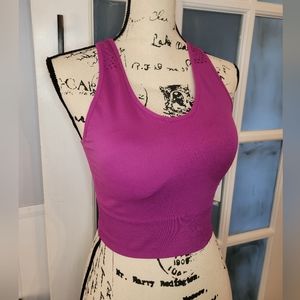 Nine West Purple Seamless Active Sport Bra Top Small Medium NWT